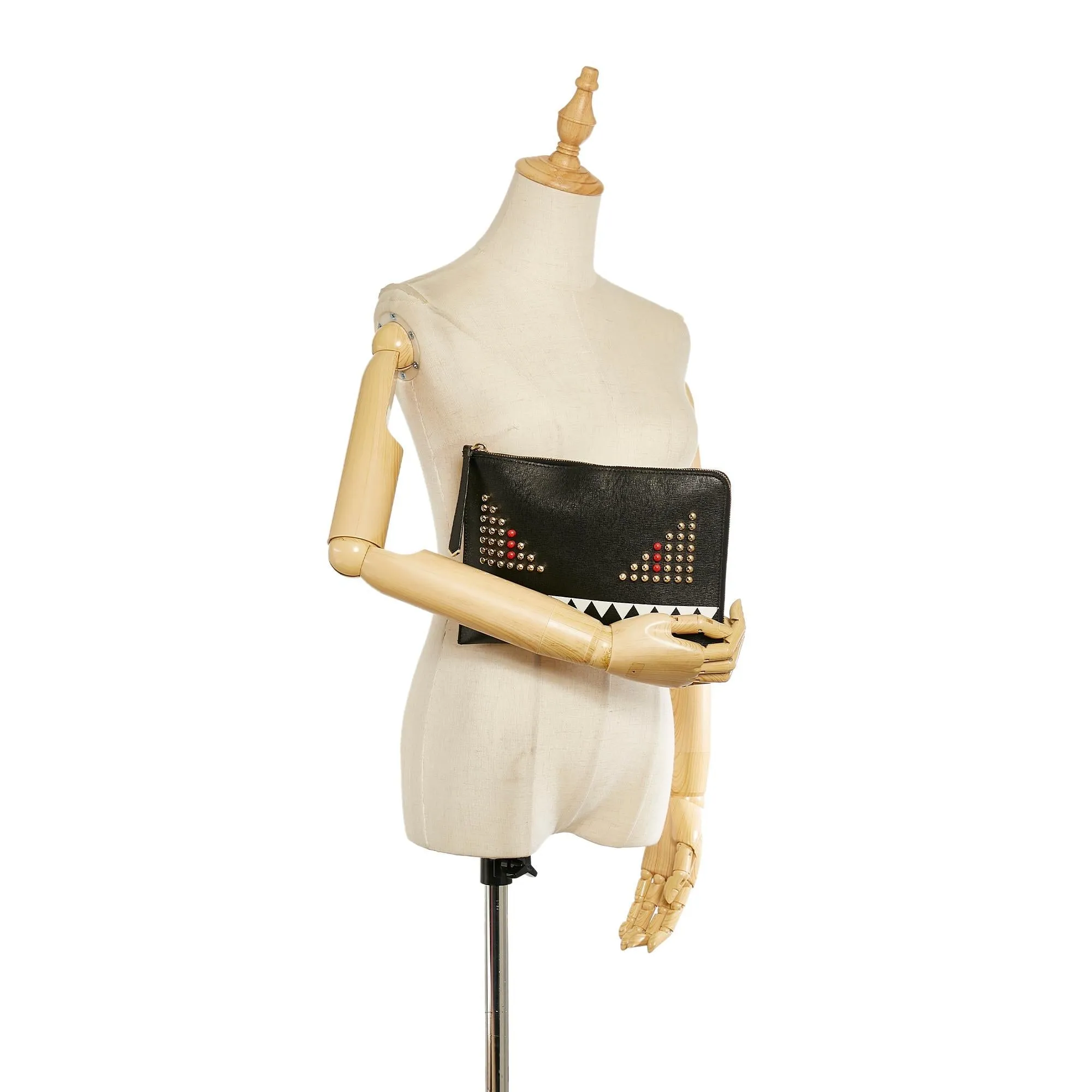 Fendi Monster Leather Clutch Bag (SHG-26144)