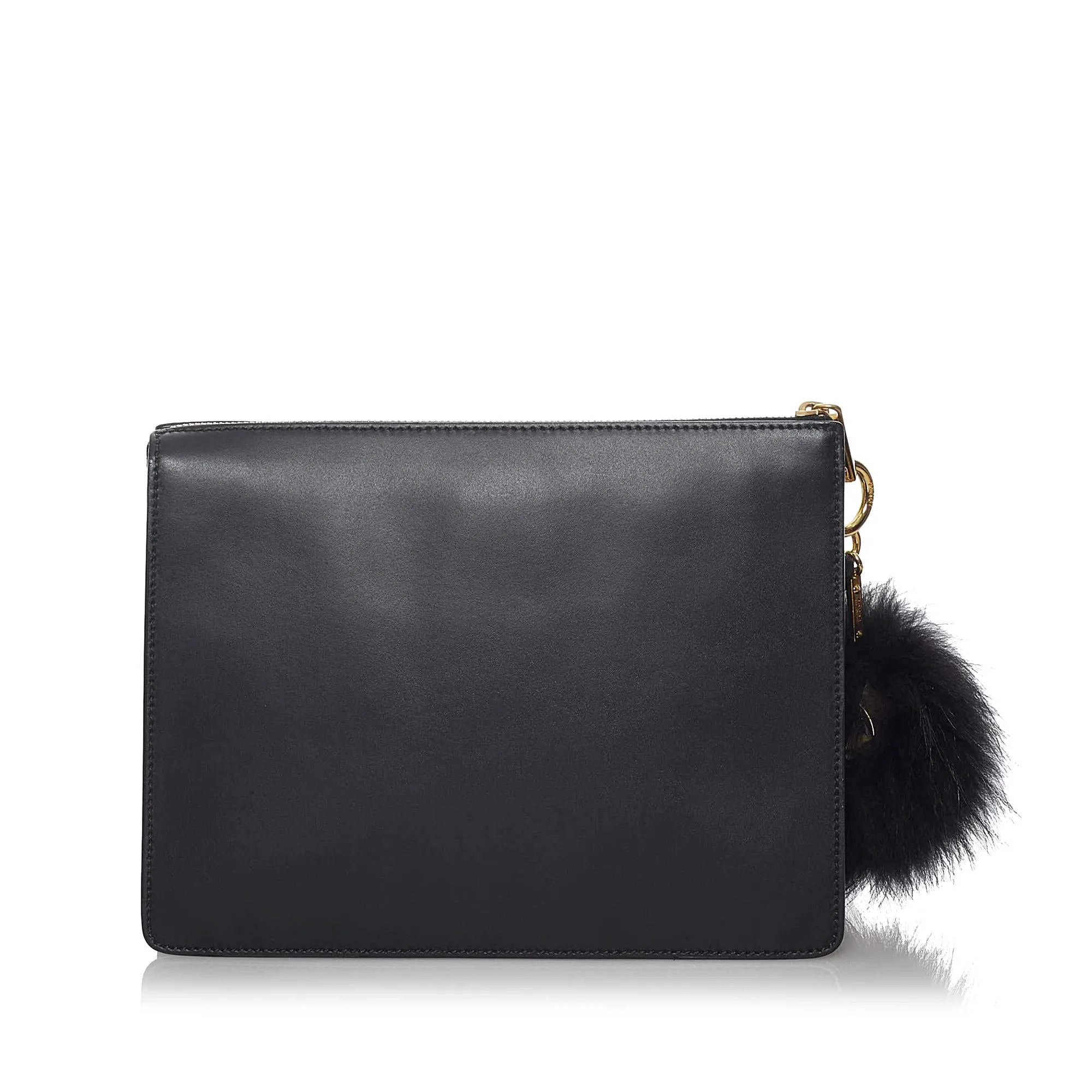 Fendi Monster Leather Clutch Bag (SHG-33968)