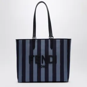 FENDI Striped Fabric Shopper Handbag with Logo - Men’s Essential