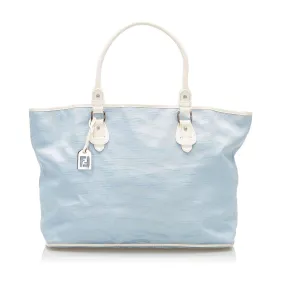 Fendi Zebra Print Canvas Tote Bag (SHG-32381)