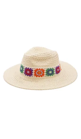 Floral Band Straw Hat