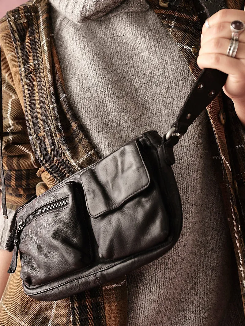 Free People Wade Leather Sling Purse
