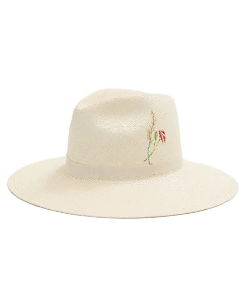 FREYA | Rye Cross Stitch Hat | Natural