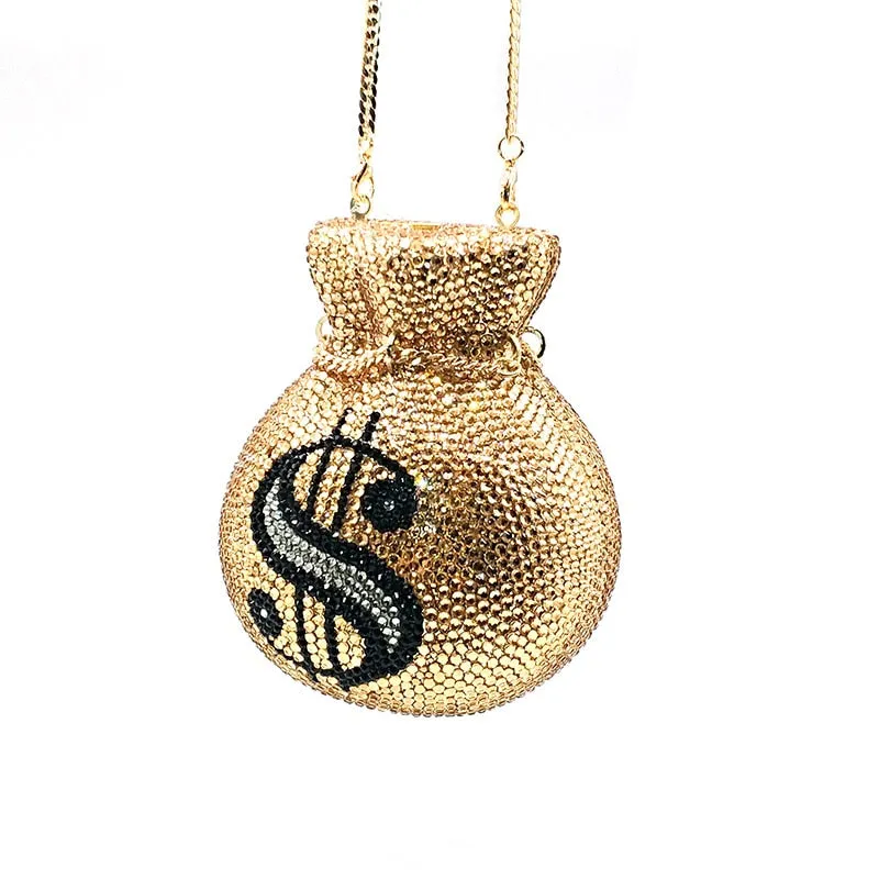 Full Crystal Money Bag