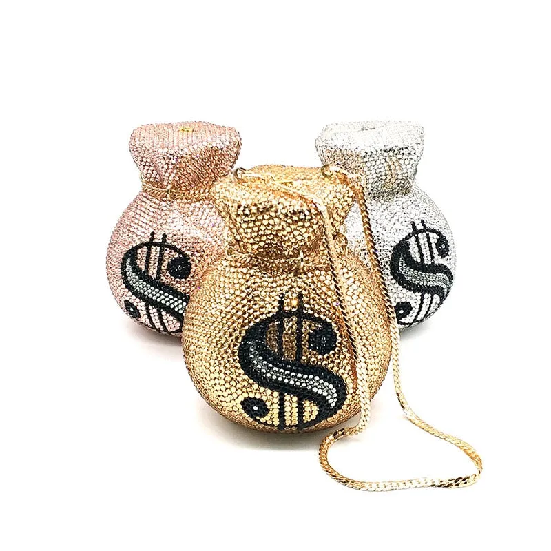 Full Crystal Money Bag