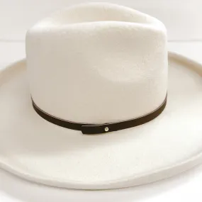 GiGi Pip | Thin Removable Leather Hat Band in Chocolate Brown