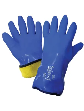 GLOBAL GLOVE - FROG WEAR 12" Blue Insulated PVC Glove