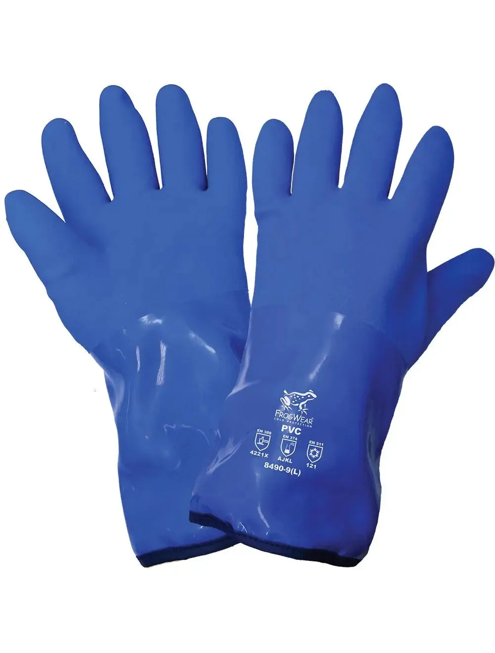 GLOBAL GLOVE - FROG WEAR 12" Blue Insulated PVC Glove