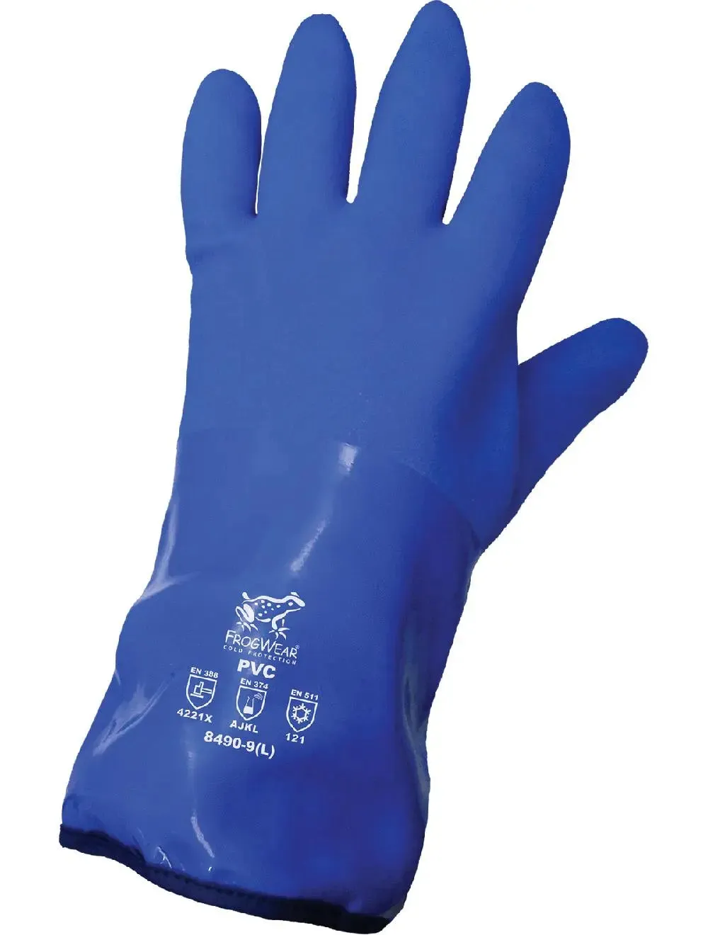 GLOBAL GLOVE - FROG WEAR 12" Blue Insulated PVC Glove