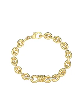 Gold Modern Love Knot Bracelet
