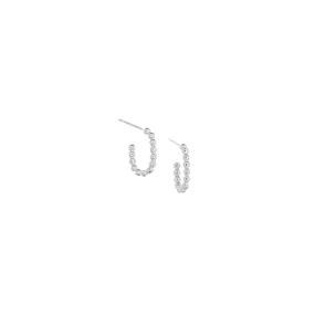 gold plated small oval post hoop