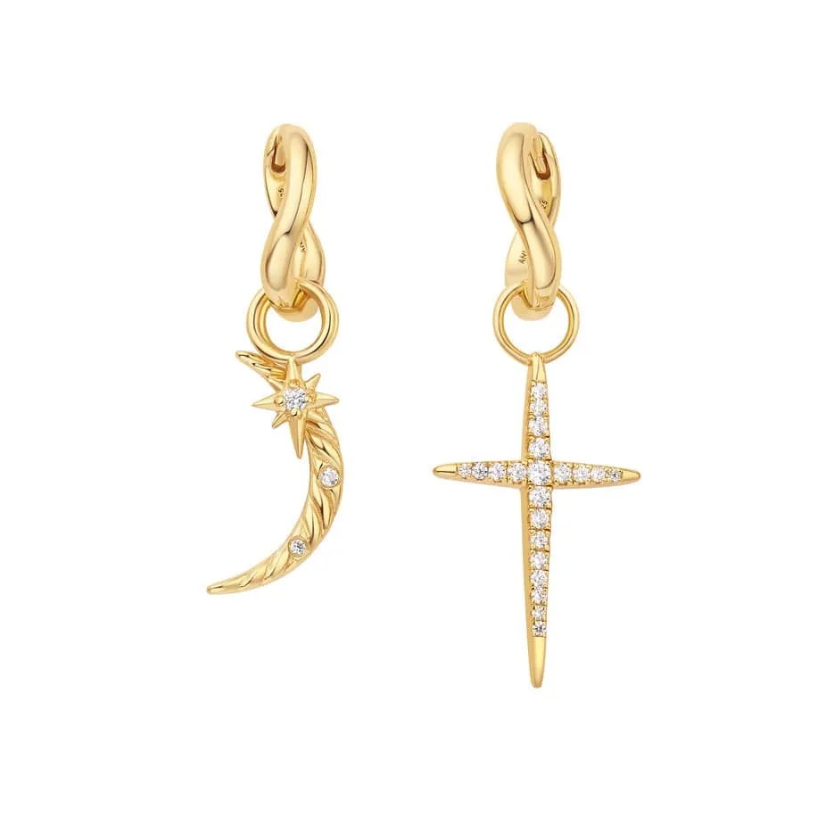 Gold Twist Huggie Hoop Earrings