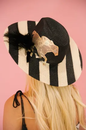 GOLDEN HORSE STRIPED SUN HAT (PRE-ORDER)