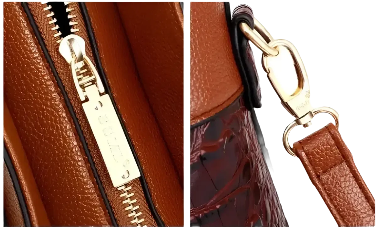 Green Crocodile Handbag Stylish Casual Temperament