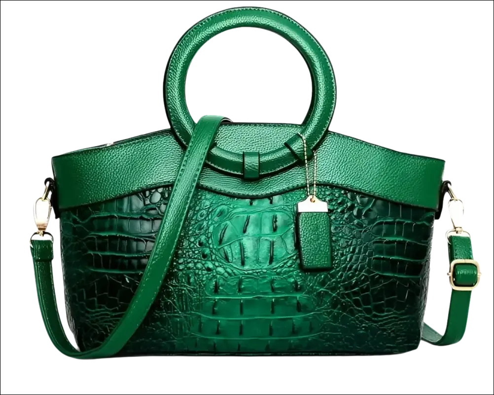 Green Crocodile Handbag Stylish Casual Temperament