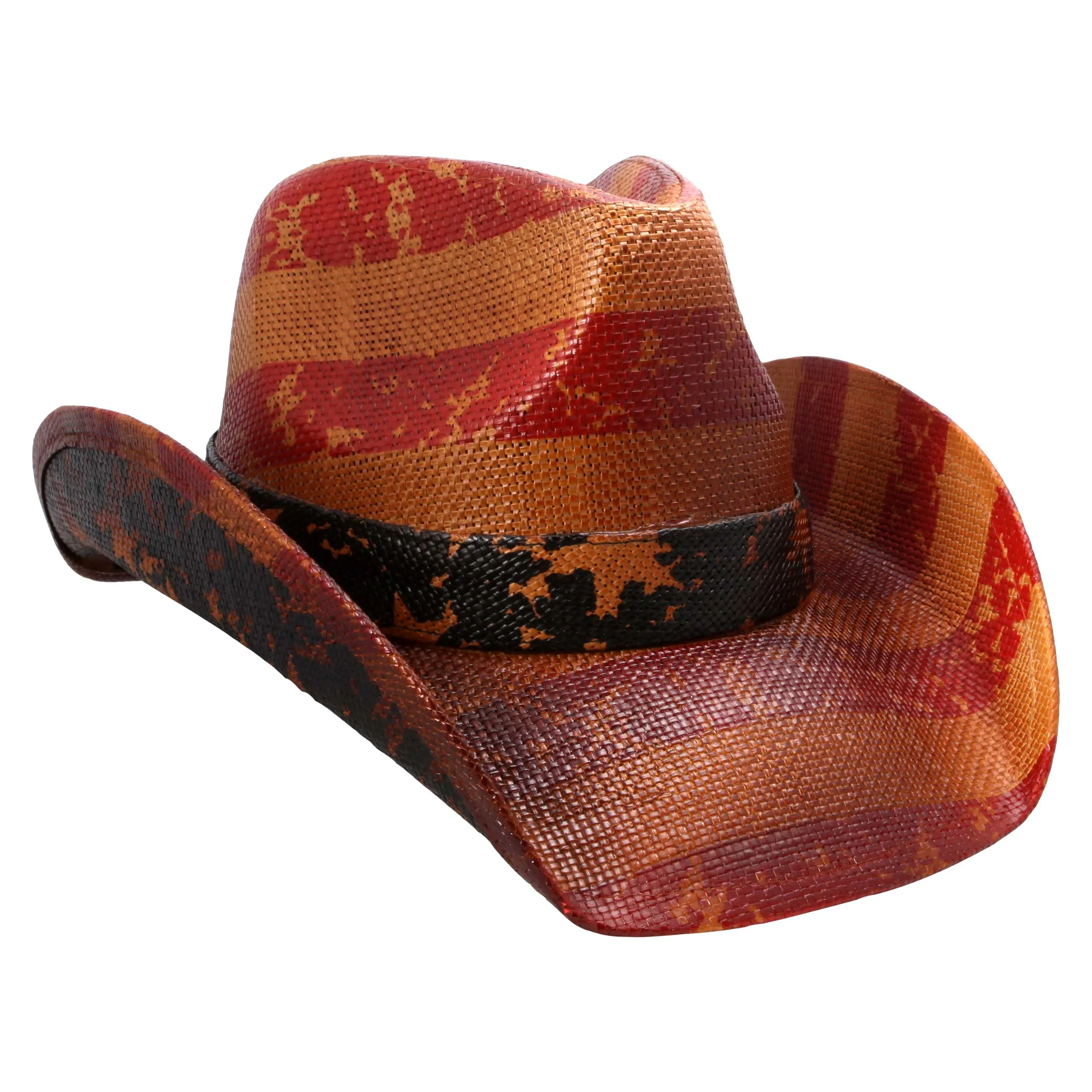 grinderPUNCH American Flag USA Cowboy Hat - Men and Women -  American Flag Western Style Cowboy Hat