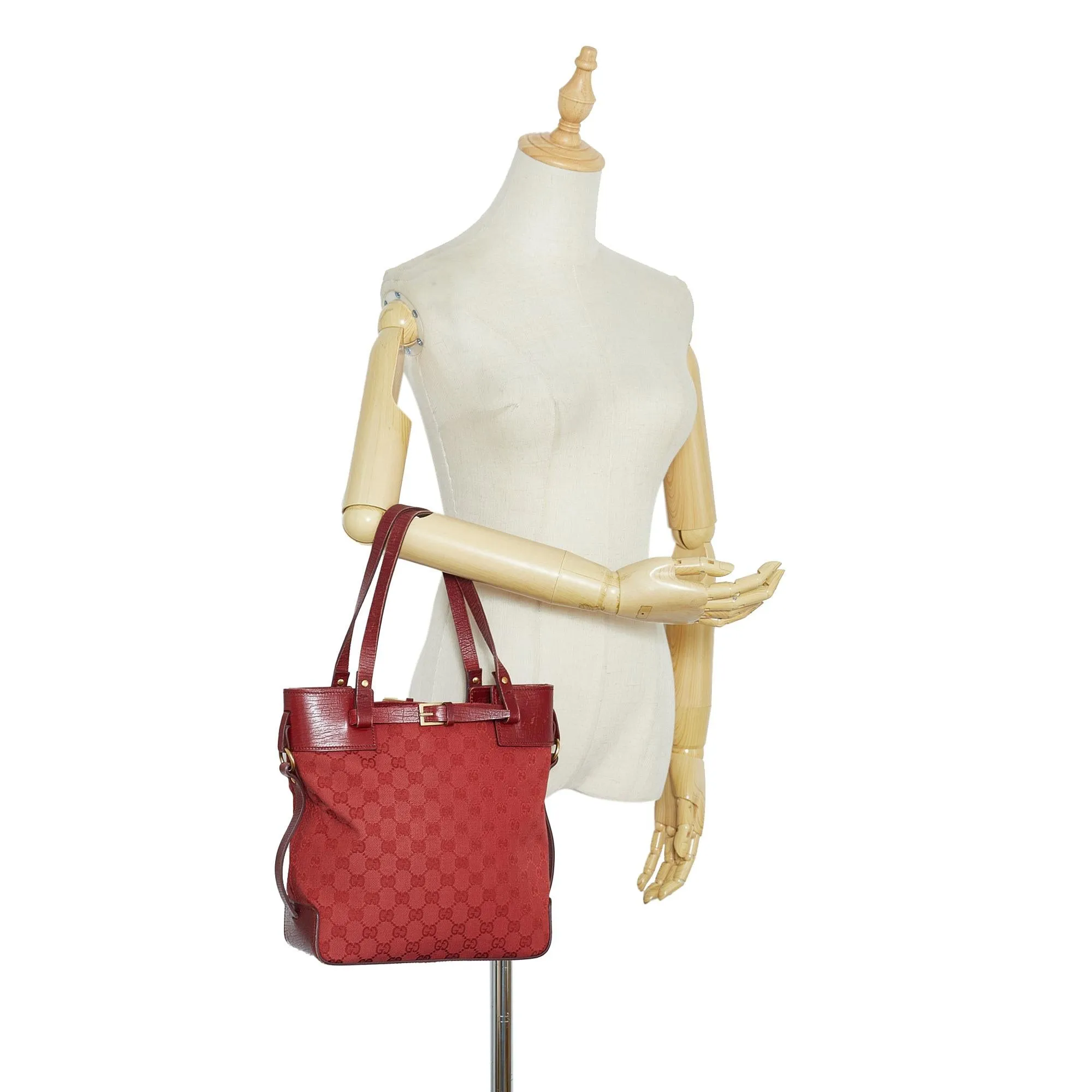 Gucci GG Canvas Belt Tote Bag (SHG-RoMOGQ)