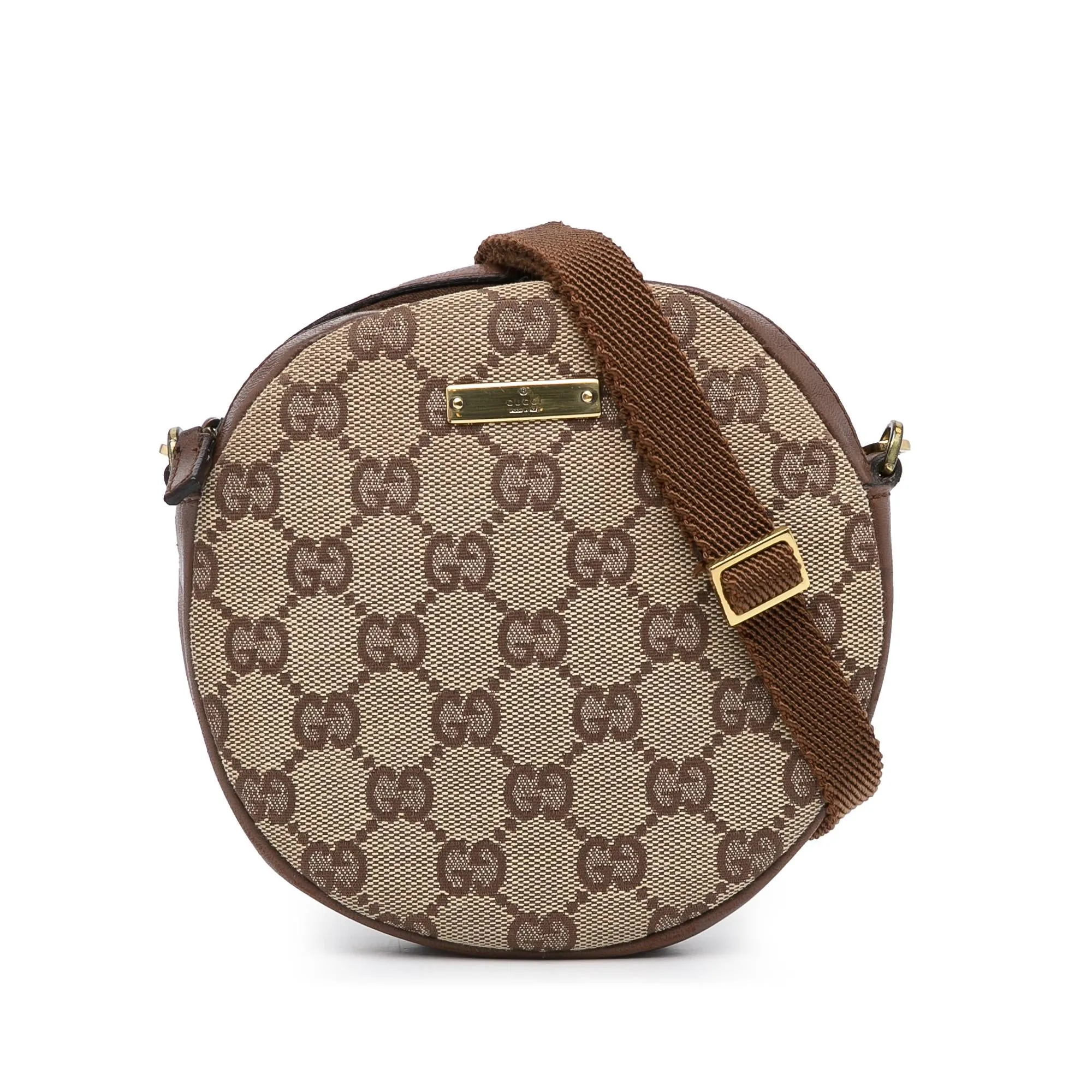 Gucci GG Canvas Round Crossbody (SHG-vcB2C2)