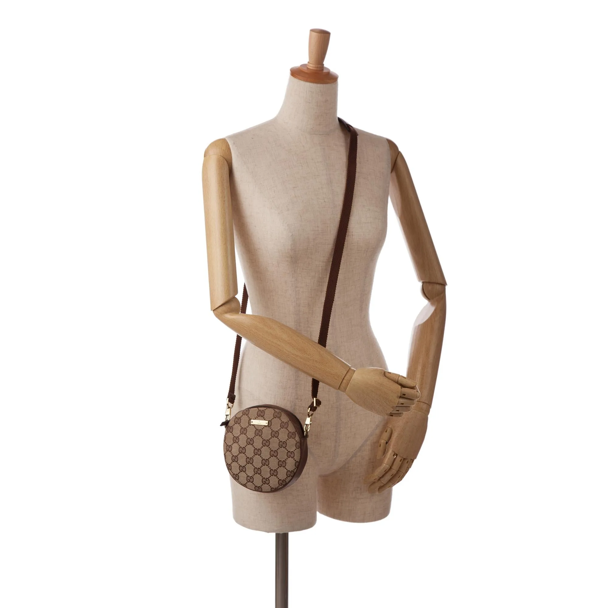 Gucci GG Canvas Round Crossbody (SHG-vcB2C2)