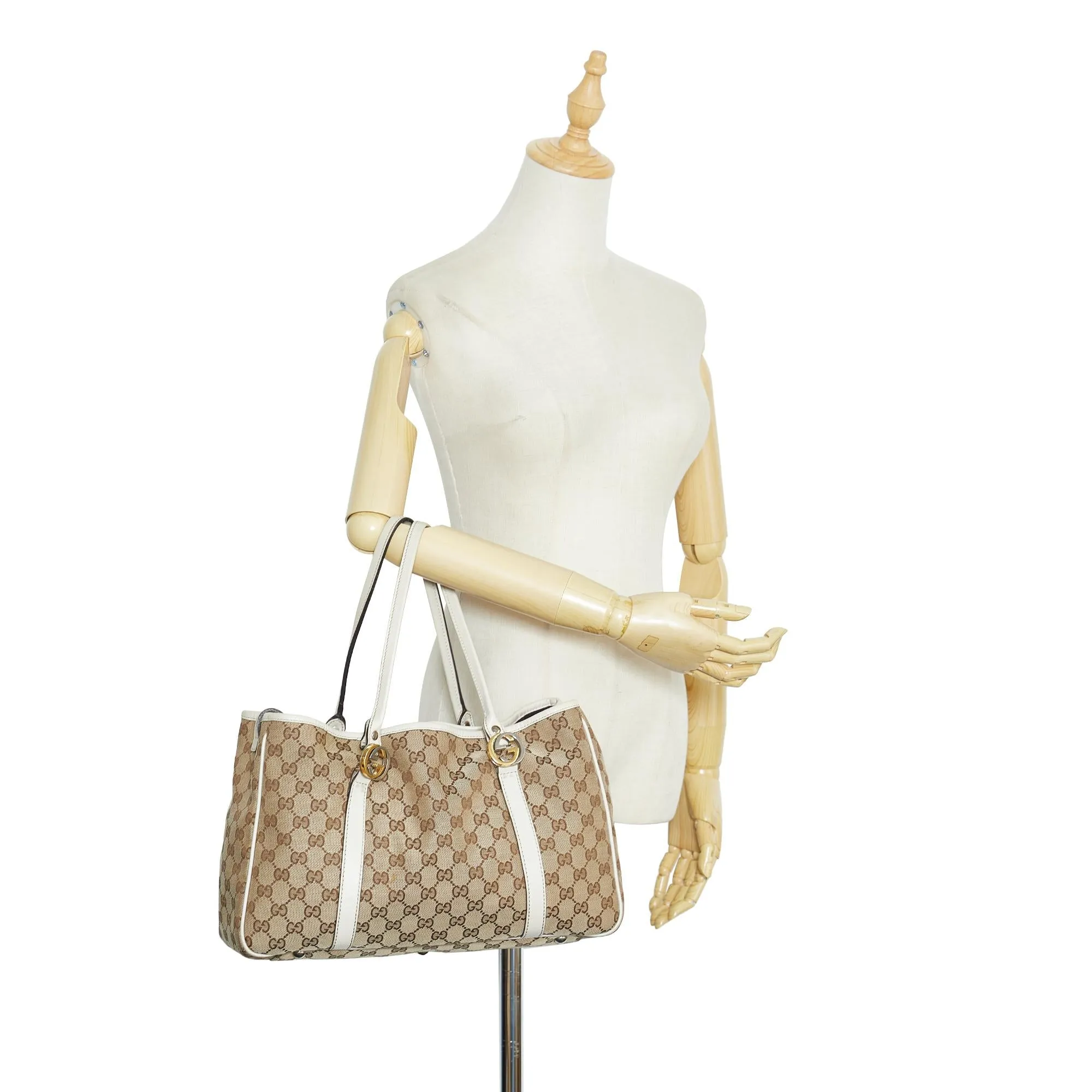 Gucci GG Canvas Twins Tote (SHG-gu3wR2)