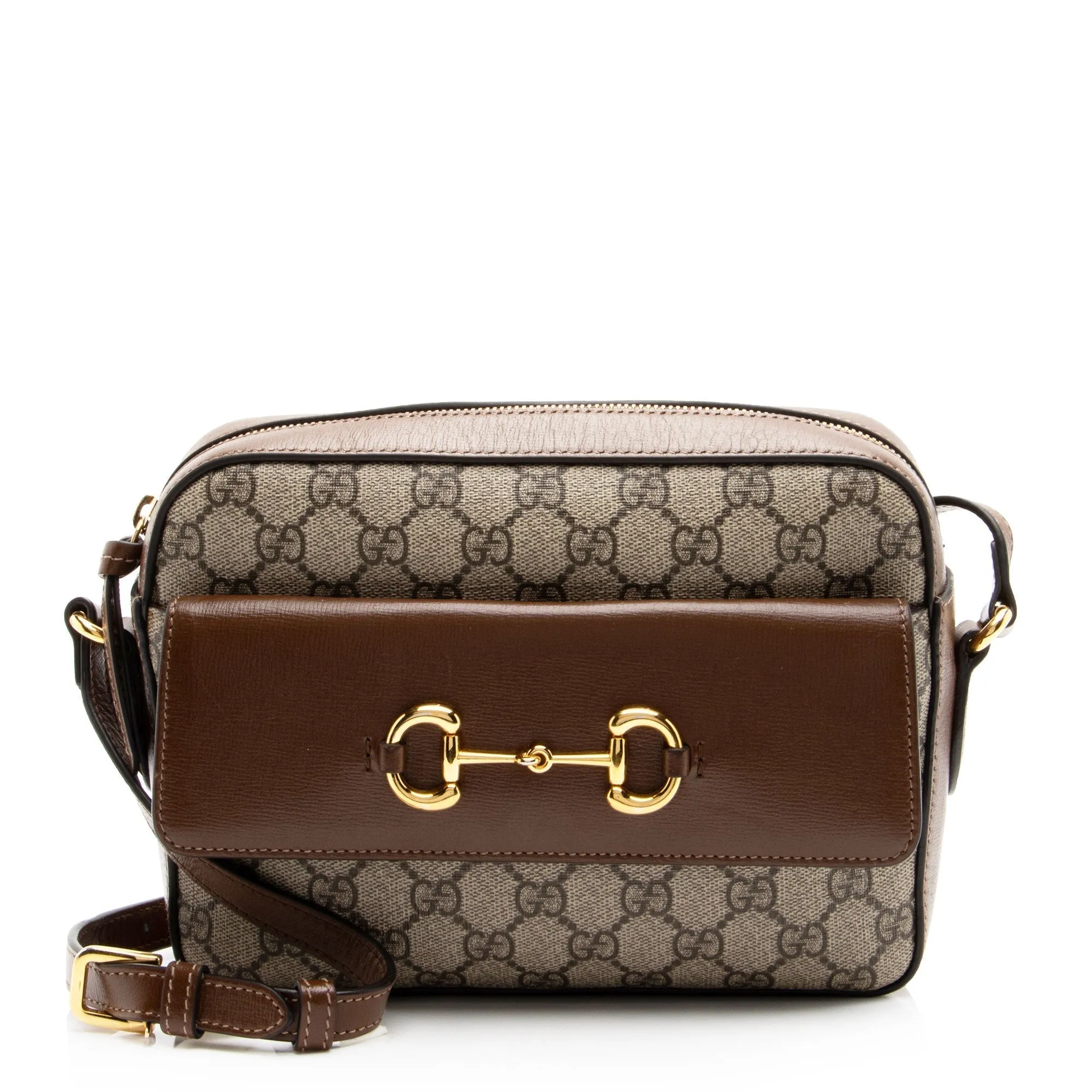 Gucci GG Supreme 1955 Horsebit Small Shoulder Bag (SHF-o9bVc1)