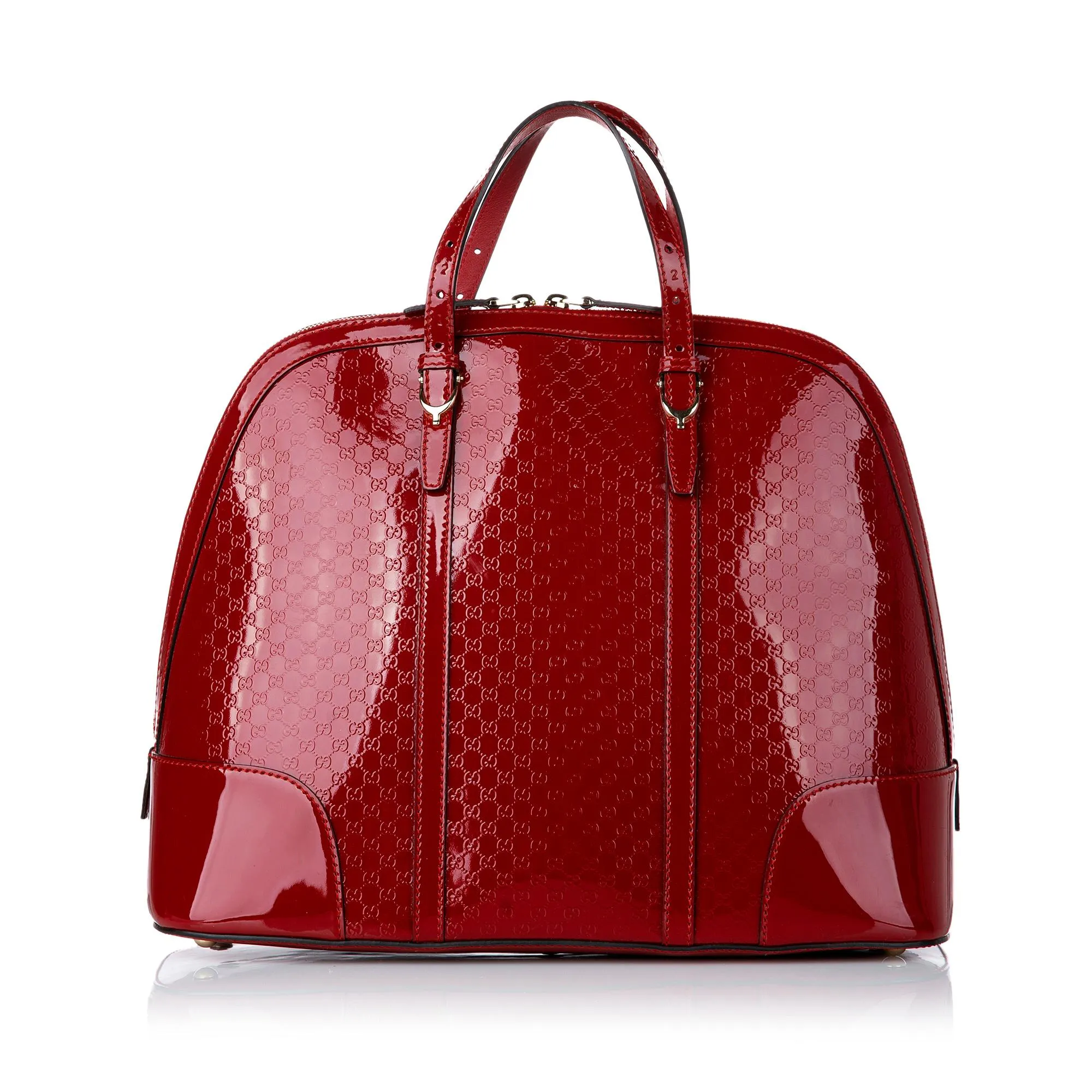 Gucci Microguccissima Nice Patent Leather Satchel (SHG-30368)