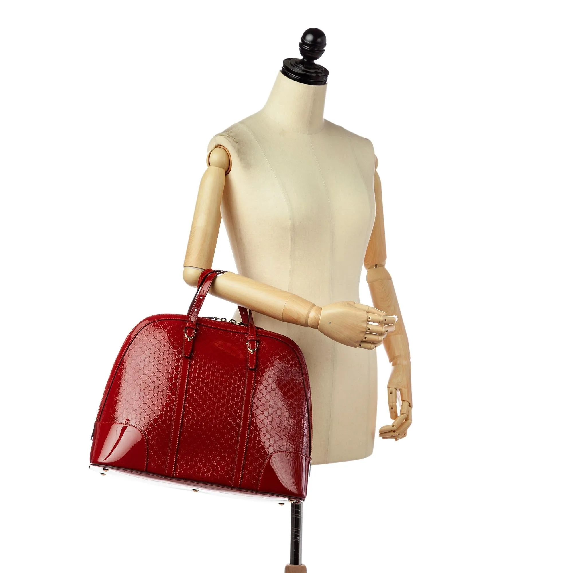Gucci Microguccissima Nice Patent Leather Satchel (SHG-30368)