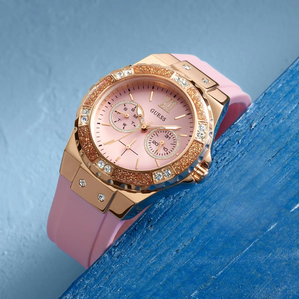 Guess Ladies Limelight Pink Watch Model W1053L3