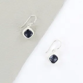 HEMATITE CUSHION DROP EARRING