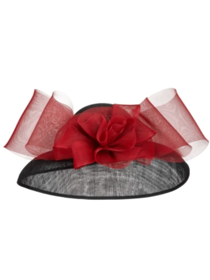 Hostie Hats Blenheim Hat With Bow Black & Red