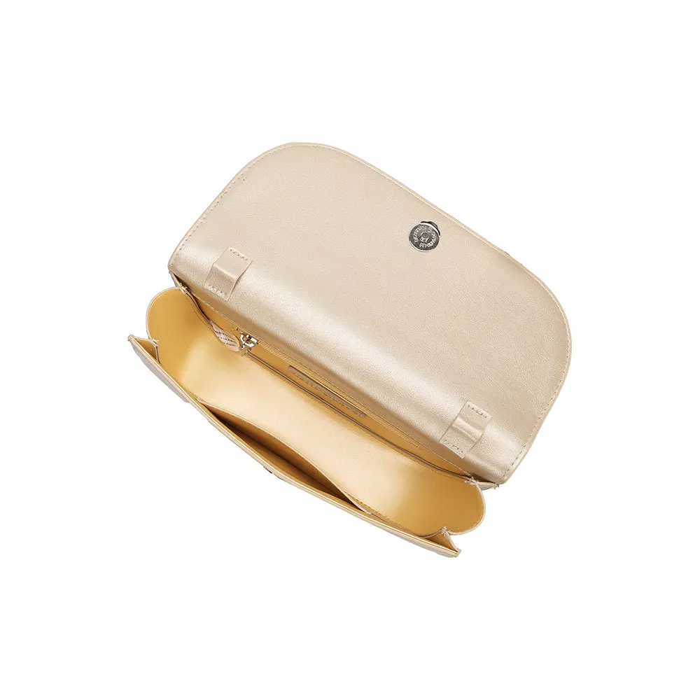 Inez Gold Metallic Recycled Vegan Shoulder Bag - FINAL SALE