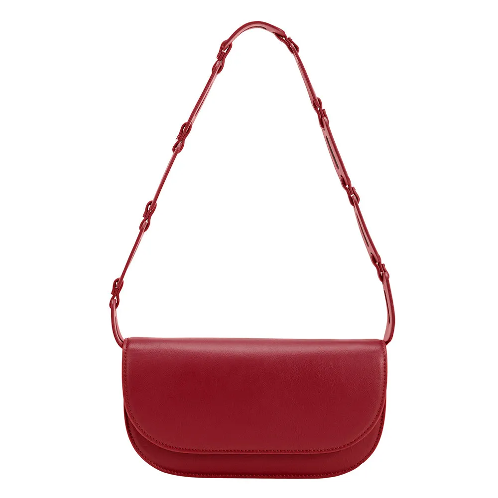 Inez Red Recycled Vegan Shoulder Bag - FINAL SALE
