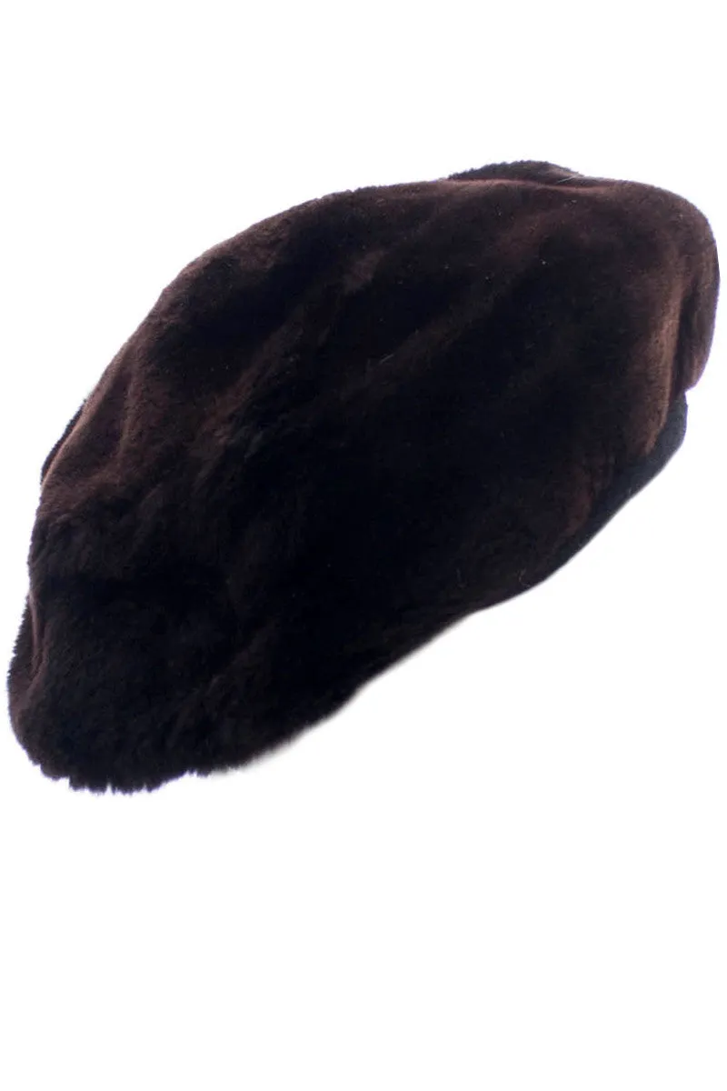 Irene New York vintage black sheared mink hat