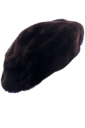 Irene New York vintage black sheared mink hat