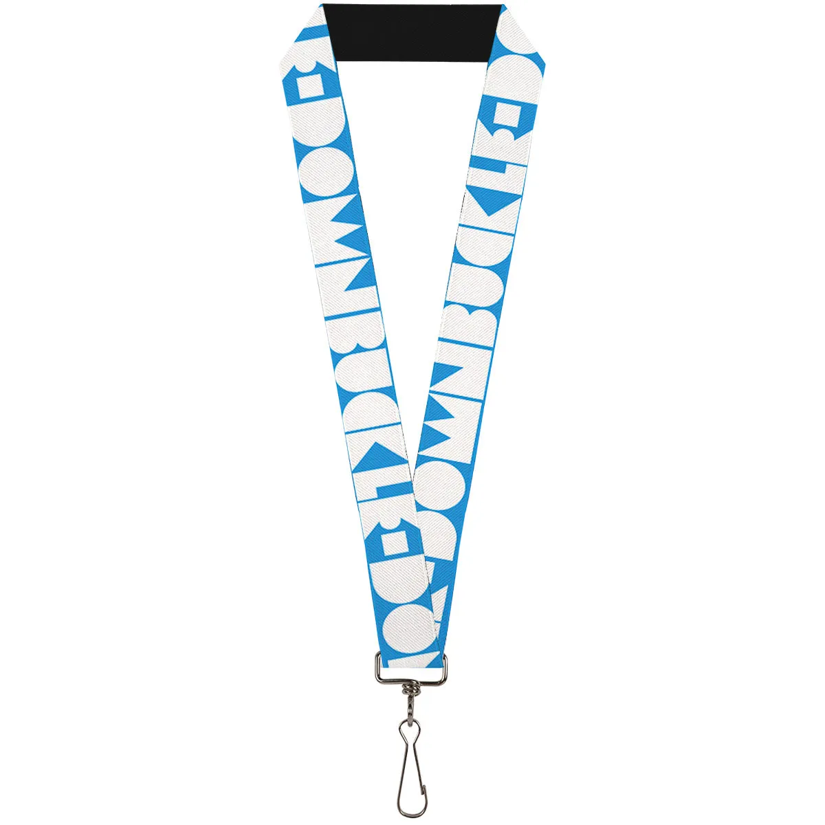 Lanyard - 1.0" - BUCKLE-DOWN Shapes Turquoise White