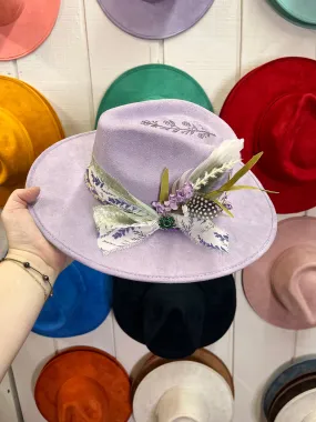 Lavender haze burned hat