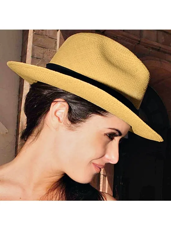 Light Brown Panama Hat - Fedora Hat for Women