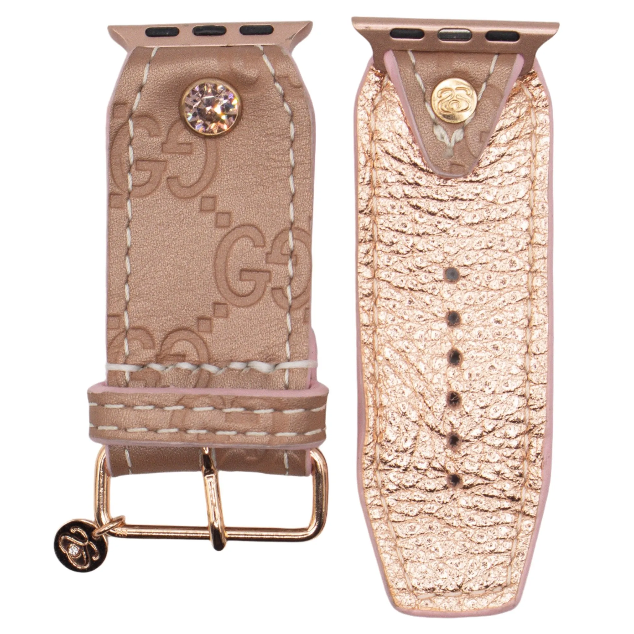 Limited Edition - Upcycled Rose Gold Guccissima GG Sivella Watchband