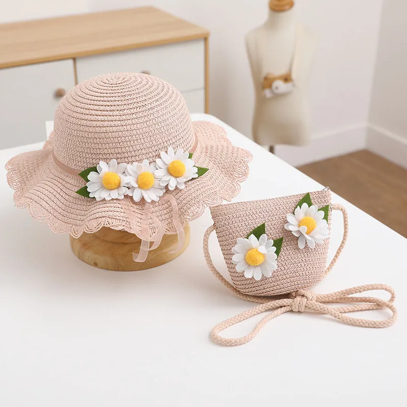 Little Gigglers World Kids Stylish Sunscreen Hat Bag Duo