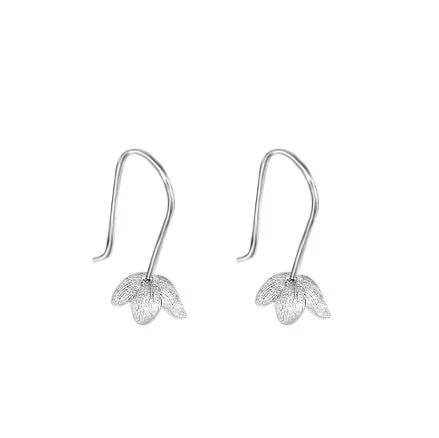 Lovely Flower Pearl Earring Setting-Buy Silver Jewelry Mountings
