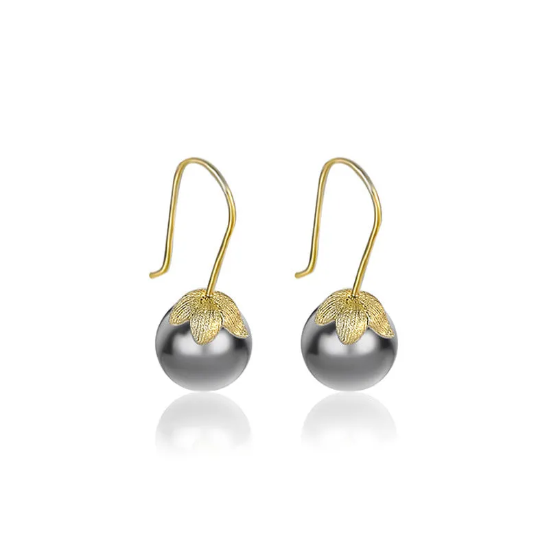 Lovely Flower Pearl Earring Setting-Buy Silver Jewelry Mountings