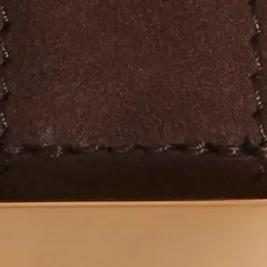 Lucca Belt in Coffee Suede with Gold