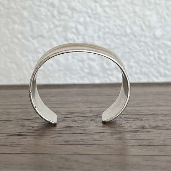 Lucky Brand Silver Toned Curved Cuff Bracelet
