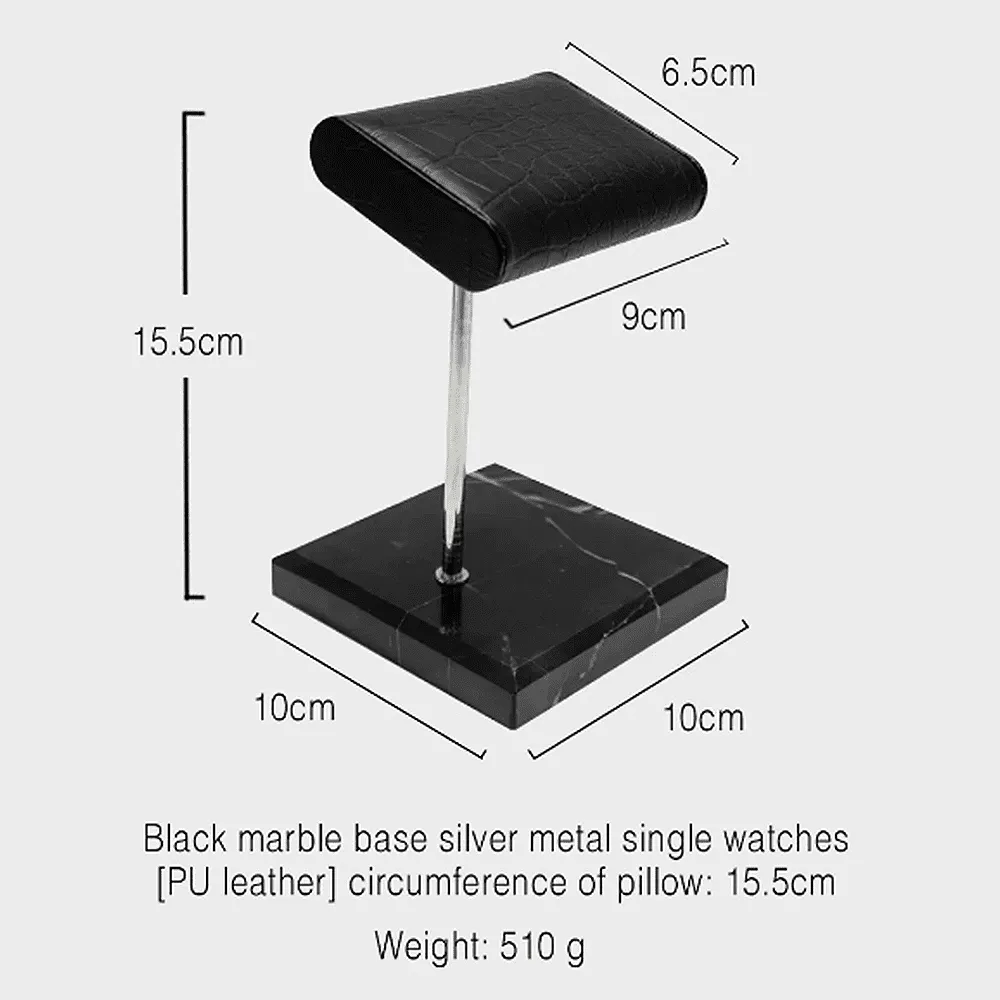Luxury Watch Stand - Single Cushion (Marble Base) - White
