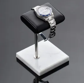 Luxury Watch Stand - Single Cushion (Marble Base) - White