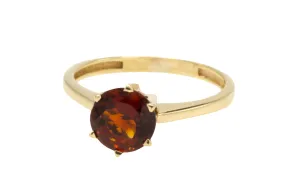 Madeira citrine solitaire ring