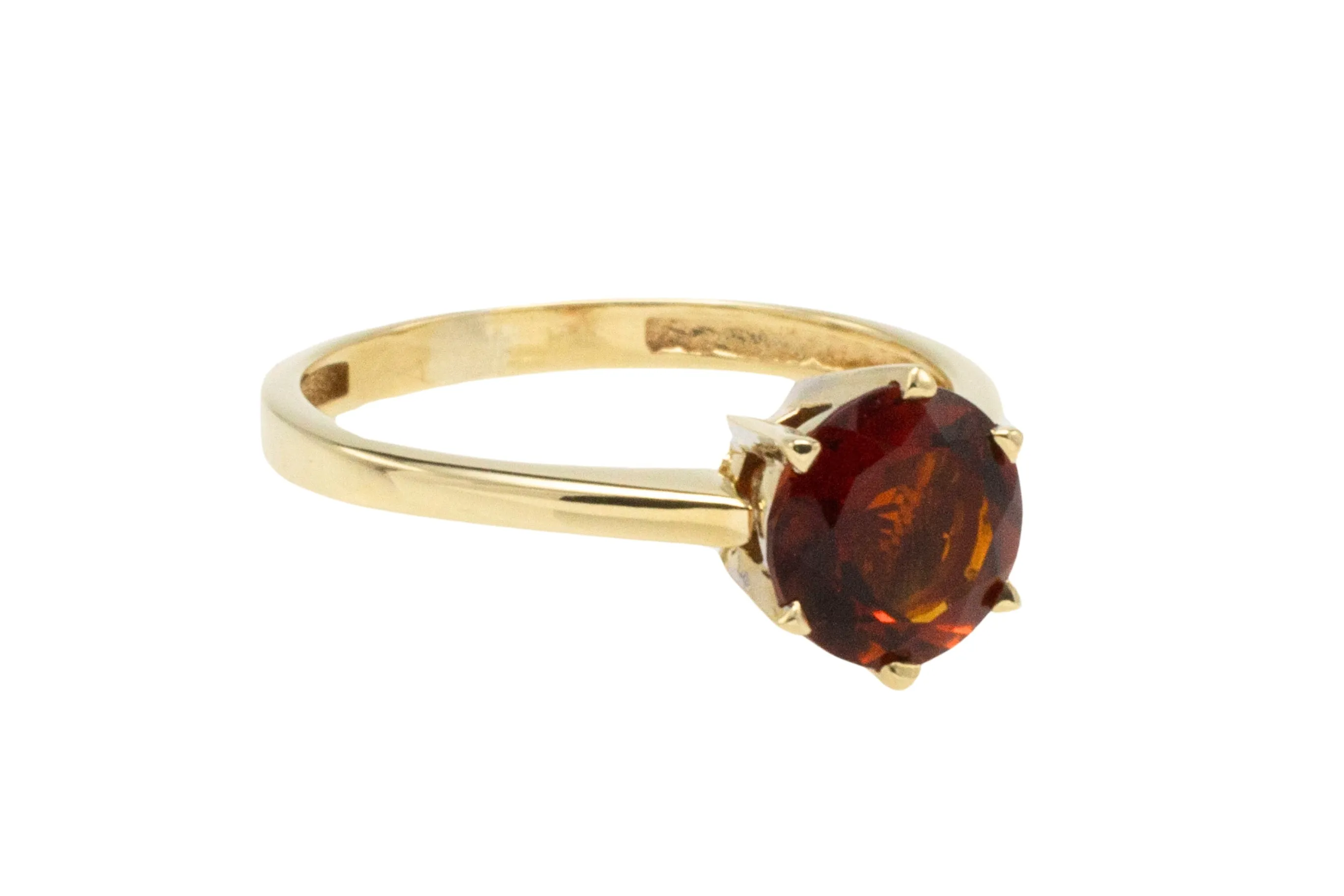 Madeira citrine solitaire ring