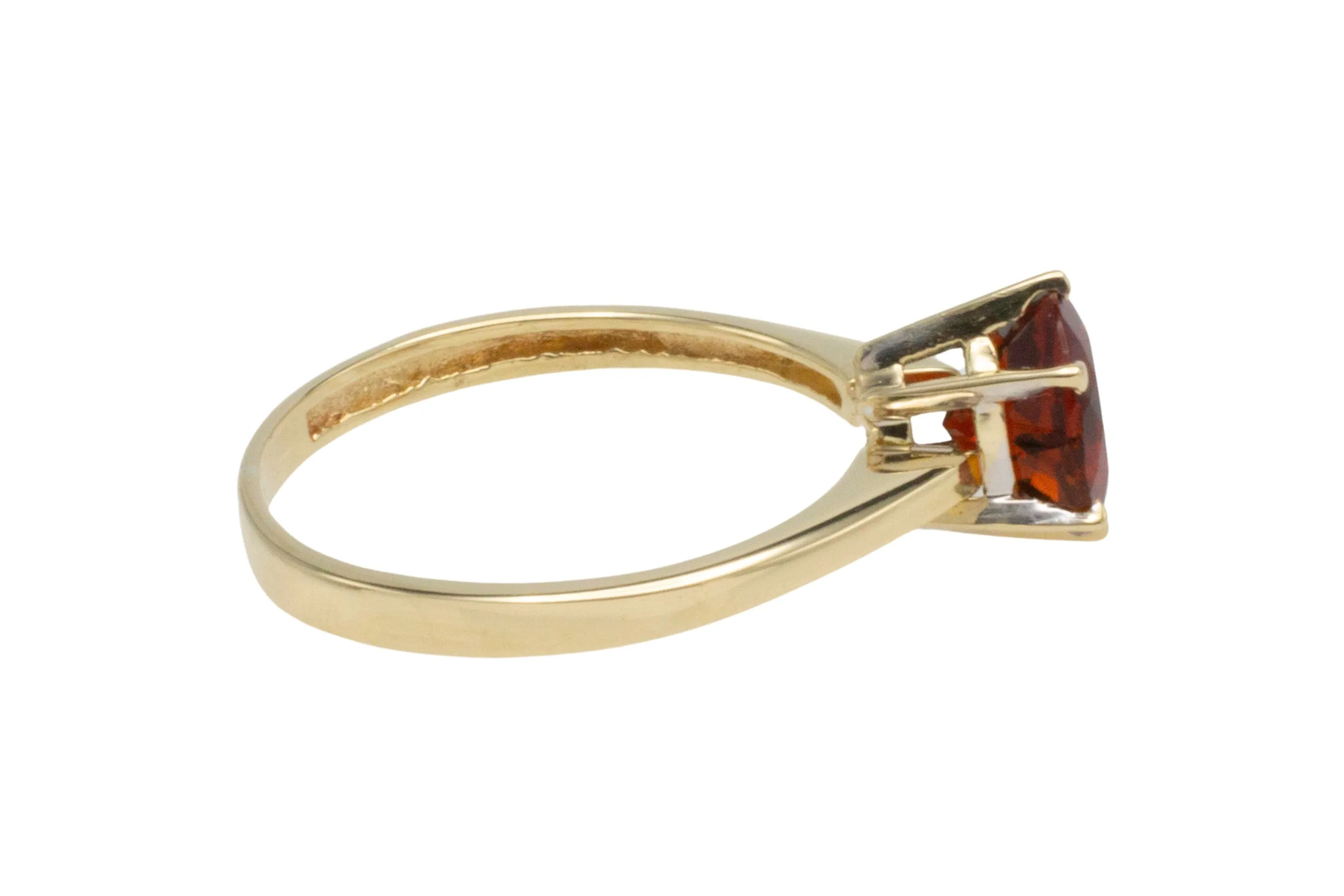 Madeira citrine solitaire ring