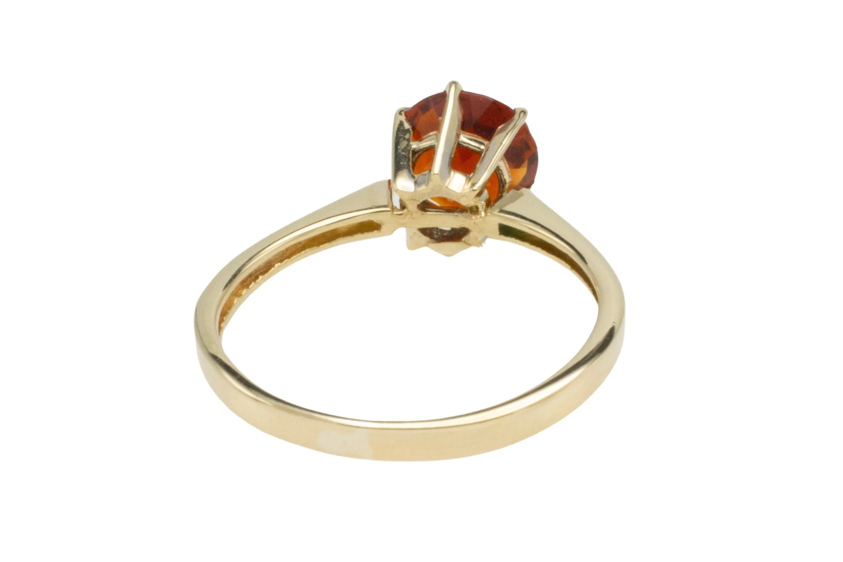Madeira citrine solitaire ring
