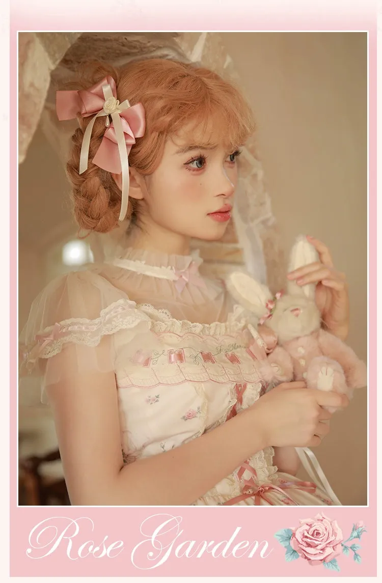 Mademoiselle Pearl~Rose Garden~Elegant Lolita Pink Headdress